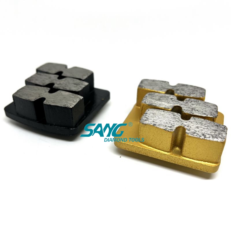 Redi Lock Diamond Grinting Shoes с тремя сегментными алмазными инструментами для бетонных измельчителей